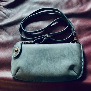 SUSAN JOY CROSSBODY MINI IN MARLED AQUA NWOT NEVER USED!